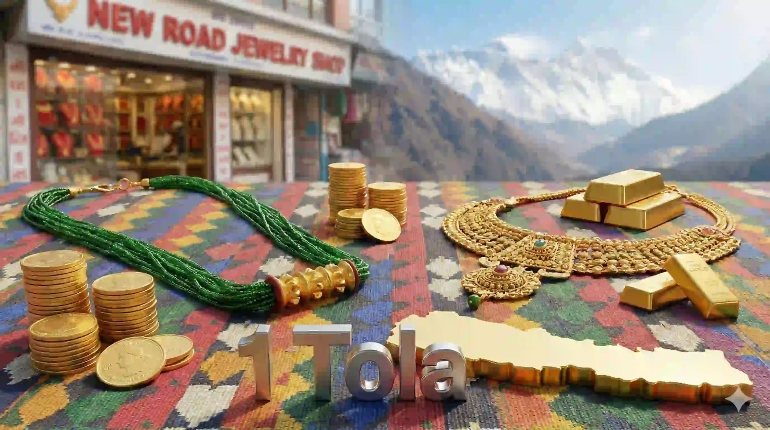 Convert Gold Tola to Grams in Nepal (1 Tola = 11.66g).