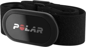 Polar H10 heart rate monitor chest strap with dual Bluetooth and ANT+ connectivity for highly accurate fitness tracking